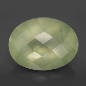 Prehnite naturale verde da 9,59 ct, trasparente, trasparente/traslucido