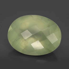 Prehnite naturale verde da 9,59 ct, trasparente, trasparente/traslucido