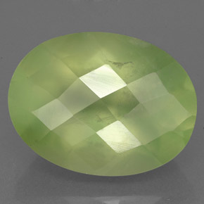 Prehnite naturale verde da 10,49 ct, trasparente, trasparente/traslucido