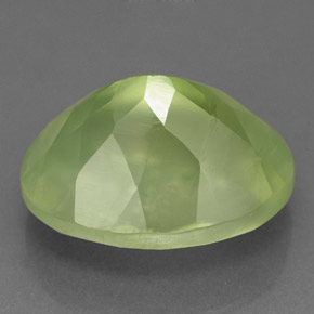 Prehnite naturale verde da 10,49 ct, trasparente, trasparente/traslucido