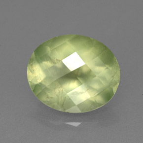 Prehnite naturale verde da 4,67 ct, trasparente, trasparente/traslucido