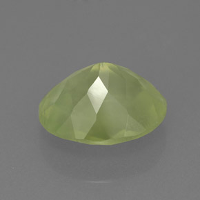 Prehnite naturale verde da 4,67 ct, trasparente, trasparente/traslucido