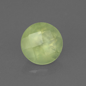 Prehnite naturale verde da 1,95 ct, trasparente, trasparente/traslucido