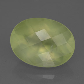Prehnite naturale verde da 10,52 ct, trasparente, trasparente/traslucido