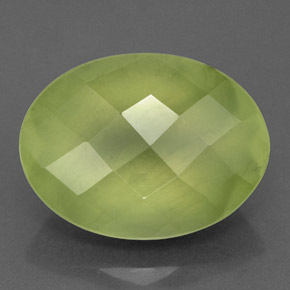 Prehnite naturale verde da 9,44 ct, trasparente, trasparente/traslucido