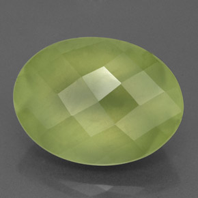 Prehnite naturale verde da 9,44 ct, trasparente, trasparente/traslucido