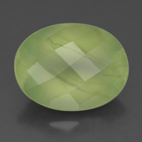 Prehnite naturale verde da 9,33 ct, trasparente, trasparente/traslucido