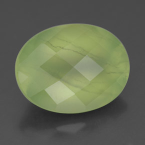 Prehnite naturale verde da 9,33 ct, trasparente, trasparente/traslucido