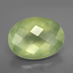 Prehnite naturale verde da 8,87 ct, trasparente, trasparente/traslucido