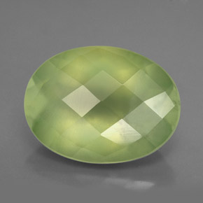 Prehnite naturale verde da 8,87 ct, trasparente, trasparente/traslucido
