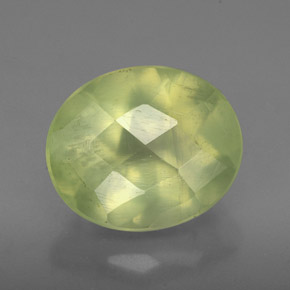 Prehnite naturale verde da 4,98 ct, trasparente, trasparente/traslucido