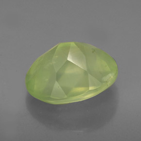 Prehnite naturale verde da 4,98 ct, trasparente, trasparente/traslucido
