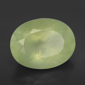 Prehnite naturale verde da 9,40 ct, trasparente, trasparente/traslucido