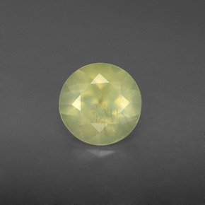 Prehnite naturale verde da 1,75 ct, trasparente, trasparente/traslucido