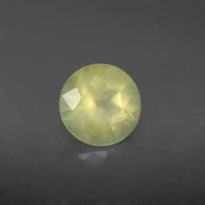 Prehnite naturale verde da 1,75 ct, trasparente, trasparente/traslucido