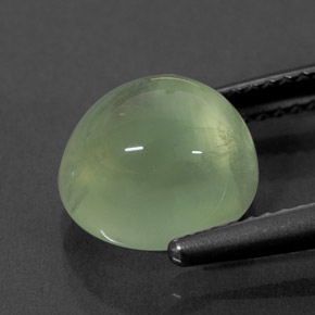 Prehnite naturale verde da 4,57 ct, trasparente, trasparente/traslucido