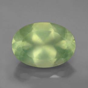 Prehnite naturale verde da 5,97 ct, trasparente, trasparente/traslucido