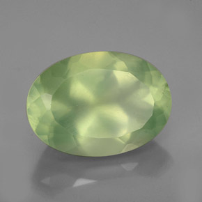 Prehnite naturale verde da 5,97 ct, trasparente, trasparente/traslucido