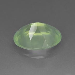 Prehnite naturale verde da 5,78 ct, taglio ovale, traslucido