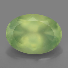 Prehnite naturale verde da 5,86 ct, trasparente, trasparente/traslucido