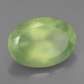 Prehnite naturale verde da 5,86 ct, trasparente, trasparente/traslucido