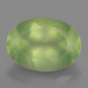 Prehnite naturale verde da 5,86 ct, trasparente, trasparente/traslucido