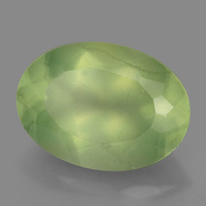 Prehnite naturale verde da 5,86 ct, trasparente, trasparente/traslucido