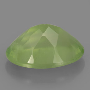 Prehnite naturale verde da 5,86 ct, trasparente, trasparente/traslucido