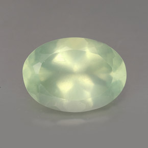 Prehnite naturale verde da 5,76 ct, trasparente, trasparente/traslucido