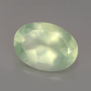 Prehnite naturale verde da 5,76 ct, trasparente, trasparente/traslucido