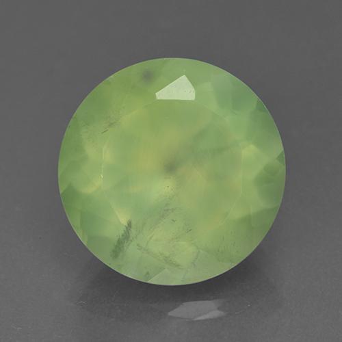 Prehnite naturale verde da 9,10 ct, taglio rotondo, traslucido