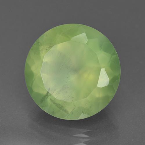 Prehnite naturale verde da 9,10 ct, taglio rotondo, traslucido