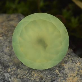 Prehnite naturale verde da 9,45 ct, taglio rotondo, traslucido
