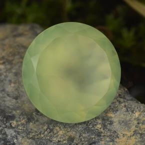 Prehnite naturale verde da 9,45 ct, taglio rotondo, traslucido