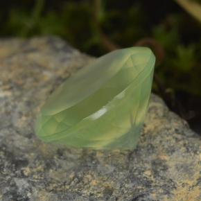 Prehnite naturale verde da 9,45 ct, taglio rotondo, traslucido