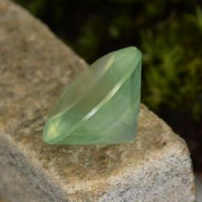 Prehnite naturale verde da 8,70 ct, taglio rotondo, traslucido
