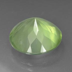 Prehnite naturale verde da 9,19 ct, taglio rotondo, traslucido