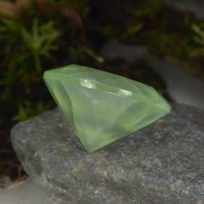 Prehnite naturale verde da 8,59 ct, taglio rotondo, traslucido