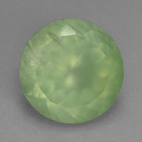 Prehnite naturale verde da 9,78 ct, taglio rotondo, trasparente