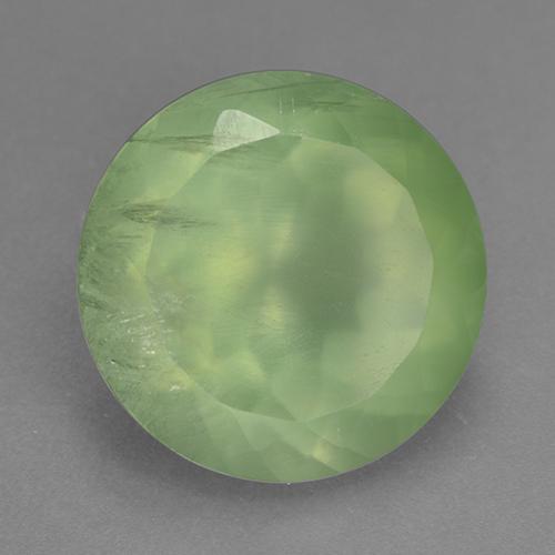Prehnite naturale verde da 9,78 ct, taglio rotondo, trasparente