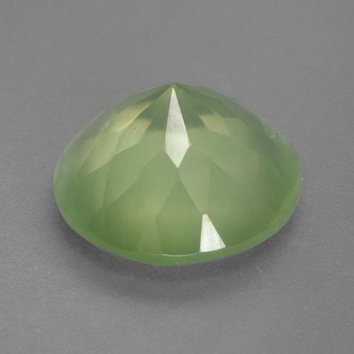 Prehnite naturale verde da 9,78 ct, taglio rotondo, trasparente