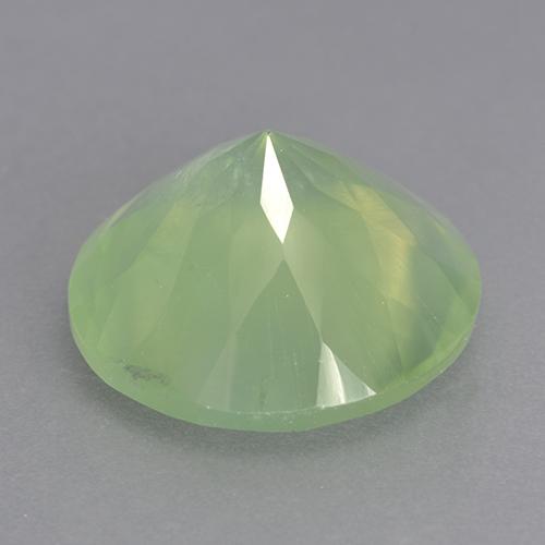 Prehnite naturale verde da 9,13 ct, taglio rotondo, trasparente