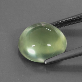 Prehnite naturale verde da 3,81 ct, trasparente, trasparente/traslucido