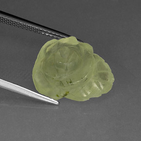 Prehnite naturale verde da 9,72 ct, trasparente, trasparente/traslucido