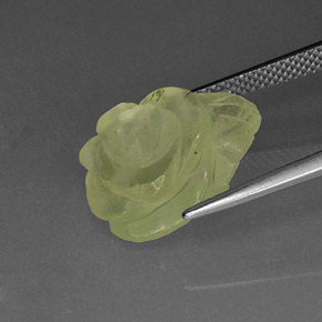 Prehnite naturale verde da 9,72 ct, trasparente, trasparente/traslucido