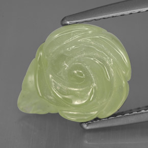 Prehnite naturale verde da 8,39 ct, trasparente, trasparente/traslucido