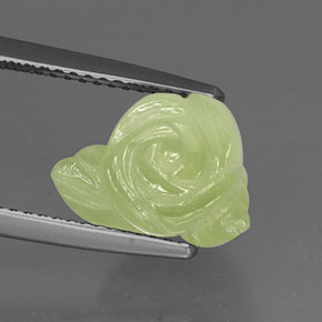 Prehnite naturale verde da 7,35 ct, trasparente, trasparente/traslucido