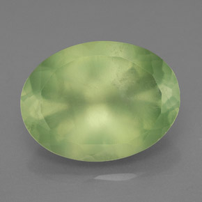 Prehnite naturale verde da 8,74 ct, trasparente, trasparente/traslucido