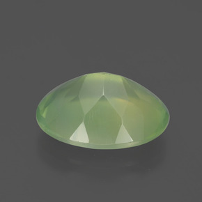 Prehnite naturale verde da 8,66 ct, taglio ovale, trasparente