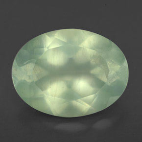 Prehnite naturale verde da 8,70 ct, trasparente, trasparente/traslucido